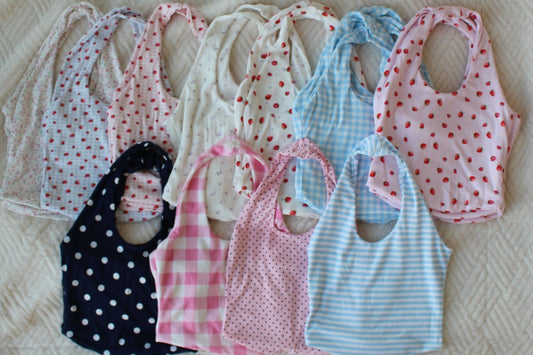 Picnic Top (Blue Stripe)