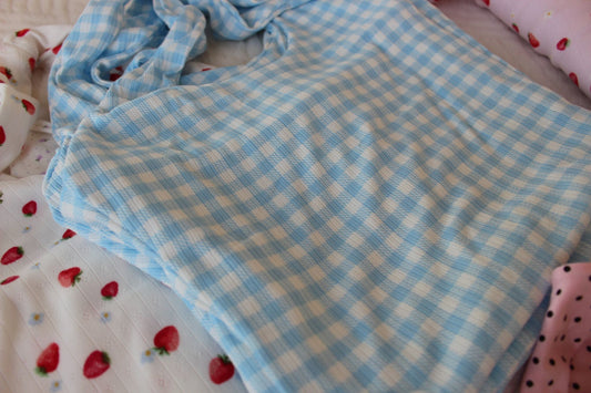 The Picnic Top (Blue Gingham)